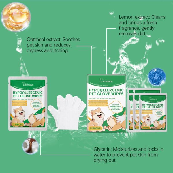 Pet Hair And Skin Gentle Cleaning Care Gloves